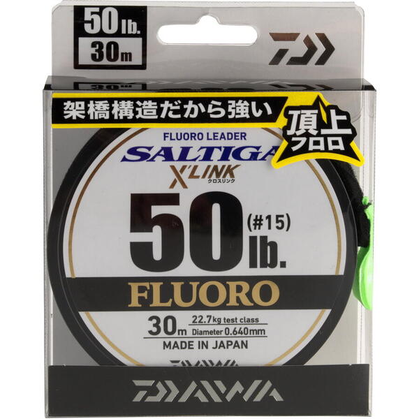 Fir Daiwa Saltiga X'Link Fluorocarbon Leader 0.33mm 16lbs 30m