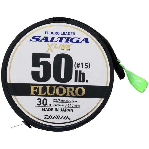 Fir Daiwa Saltiga X'Link Fluorocarbon Leader 0.70mm 60lbs 30m