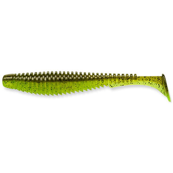 FishUp U-Shad 10.1cm #204 Green Pumpkin Chartreuse
