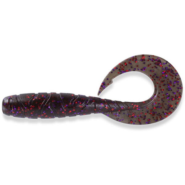 FishUp Mighty Grub 10cm #050 Green Pumpkin Brown Red & Purple
