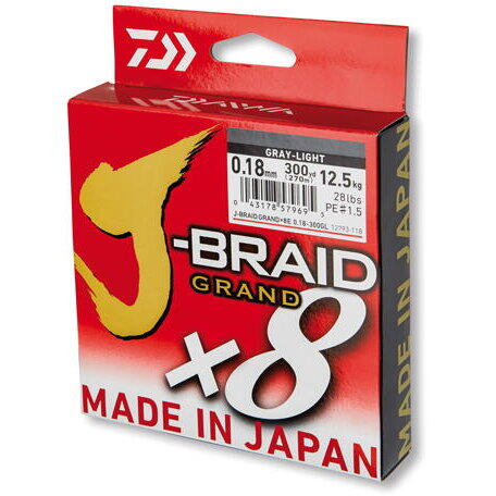 Fir Daiwa J-Braid Grand X8 Light Grey 0.28mm 26.5kg 135m