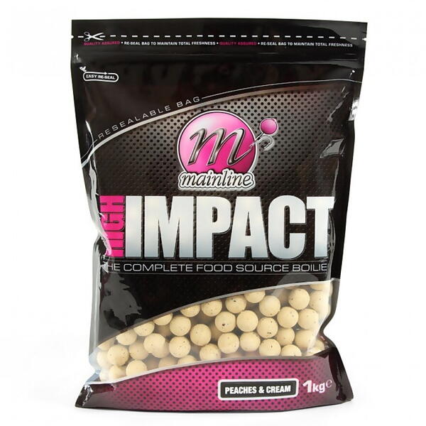 Mainline High Impact Boilies Peaches & Cream 16mm 1kg