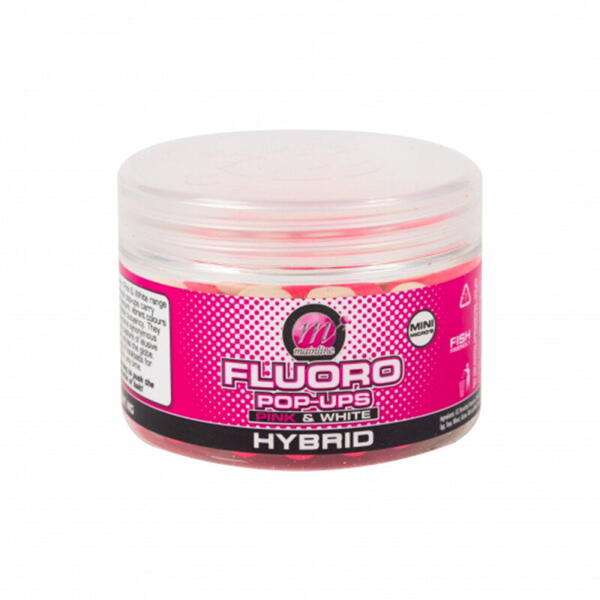 Mainline Fluoro Pop-Ups Pink & White Hybrid 10mm