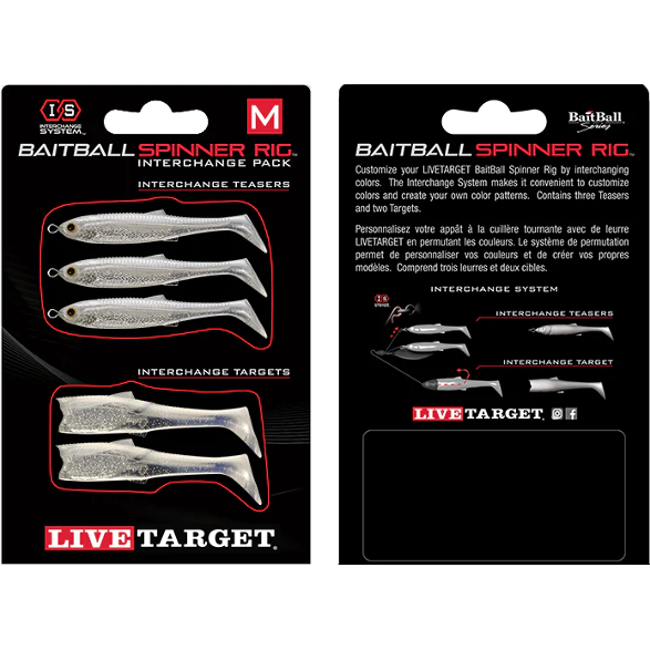 Live Target Minnow Rig Spinnerbait Small 11g Pearl White Silver