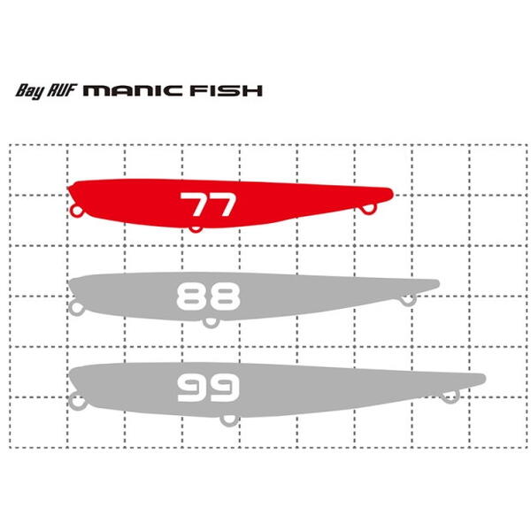 Vobler Duo Inc. Bay Ruf Manic Fish 77 7.7cm 9g CLA0618 UV Clear Crush S