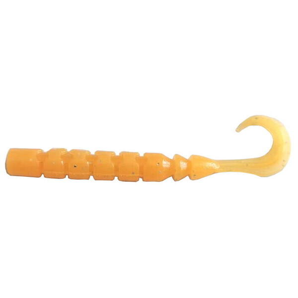 Mustad Finesse Kuru-Kuru Curly Tail 6.4cm Orange Luminous 12buc