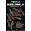 Korda Multi Lead Clip Gravel/Clay 10buc