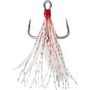 Carlig Mustad In-Line Triple Grip Feathered Red nr.2 2buc