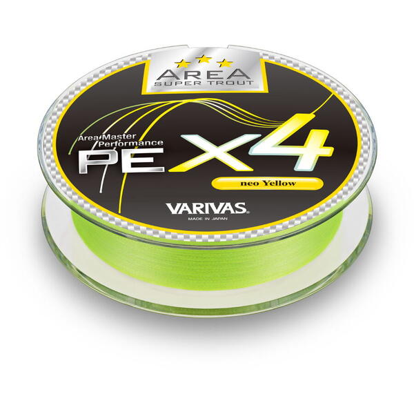 Fir Varivas Super Trout Area PE X4 Neo Yellow #0.15 75m 4lb