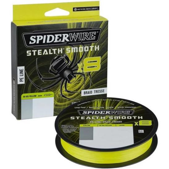 Fir Spiderwire Stealth Smooth X8 PE Braid Hi-Vis Yellow 0.07mm 6.0kg 150m
