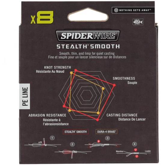 Fir Spiderwire Stealth Smooth X8 PE Braid Translucent 0.07mm 6.0kg 150m