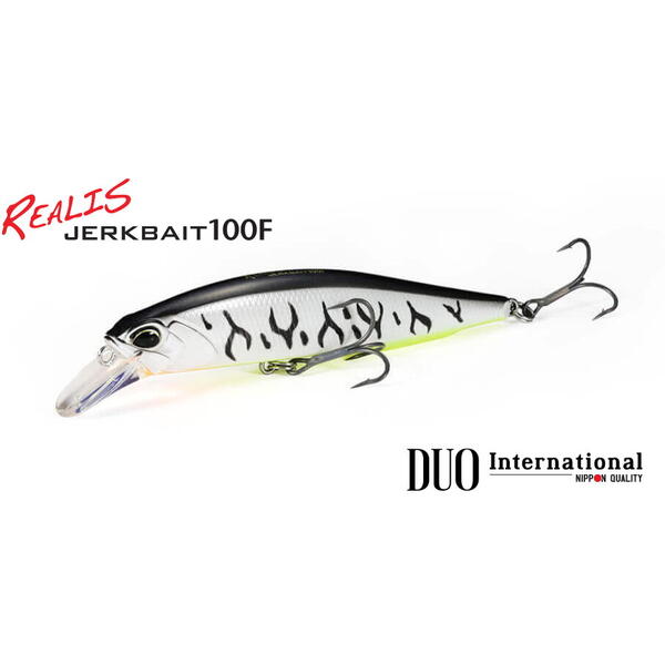 Vobler Duo Realis Jerkbait 100F 10cm 13.7g S Red Orange Tiger