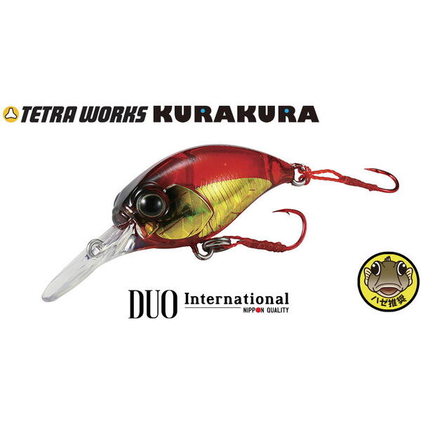 Vobler Duo Tetra Works Kurakura 3cm 2.5g Gold Red Head