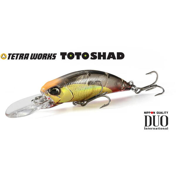 Vobler Duo Tetra Works Toto Shad 4.8cm 4.5g UVGold Wglow