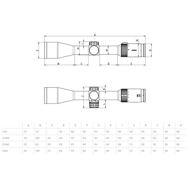 Luneta Minox RS-4 2.5-10x50 G4/iR