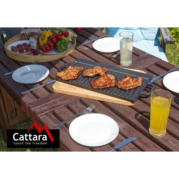 Cattara Plita Pentru Gratar Cu Doua Fete Din Fonta 50X23X14cm