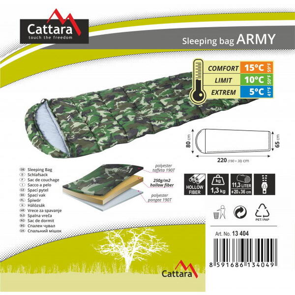 Cattara Sac De Dormit Army 5°C