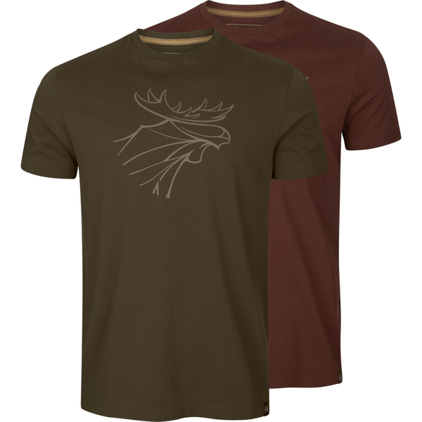 Set Tricou Harkila Graphic Willow Green/Burgundy