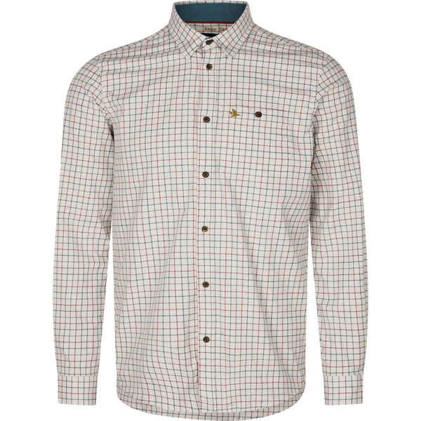 Camasa Seeland Oxford Shooting Shirt Grape Leaf/Terracotta Check