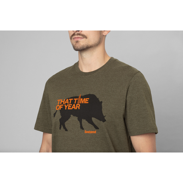 Tricou Seeland That Time T-shirt Pine green melange