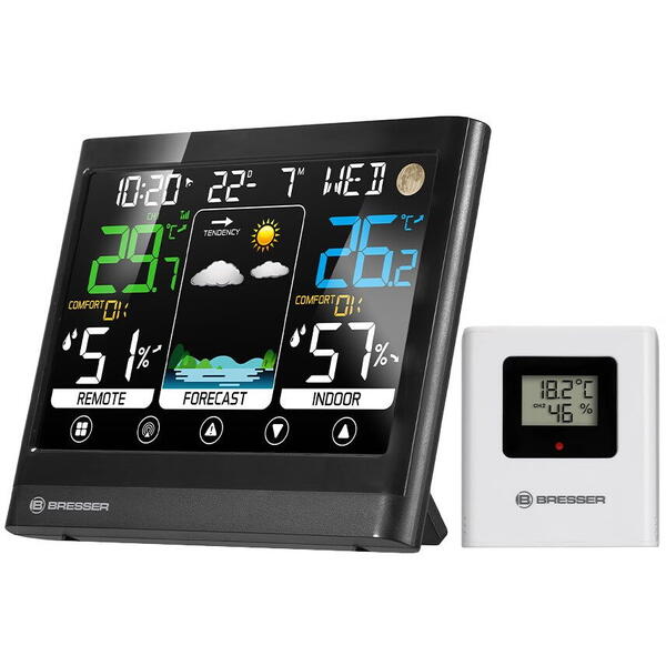 Bresser Statie Meteo cu Touchscreen MeteoTemp BF Colour Termometru Higrometru Alarma