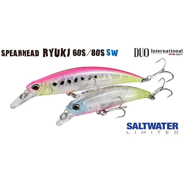 Vobler Duo Spearhead Ryuki 80S SW 8cm 12g AQA0111 White Glow