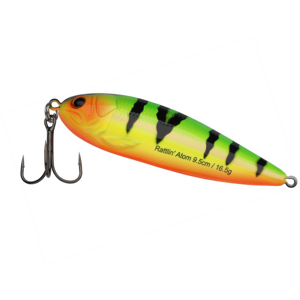 Oscilanta Pure Fishing Abu Garcia Rattlin Atom Fire Tiger 9.5cm 16.5g