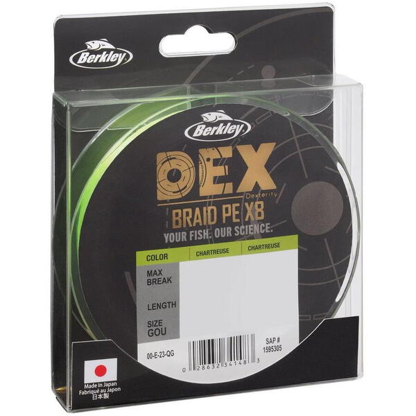 Fir Berkley DEX X8 PE Chartreuse 0.10mm 7.9kg 150m