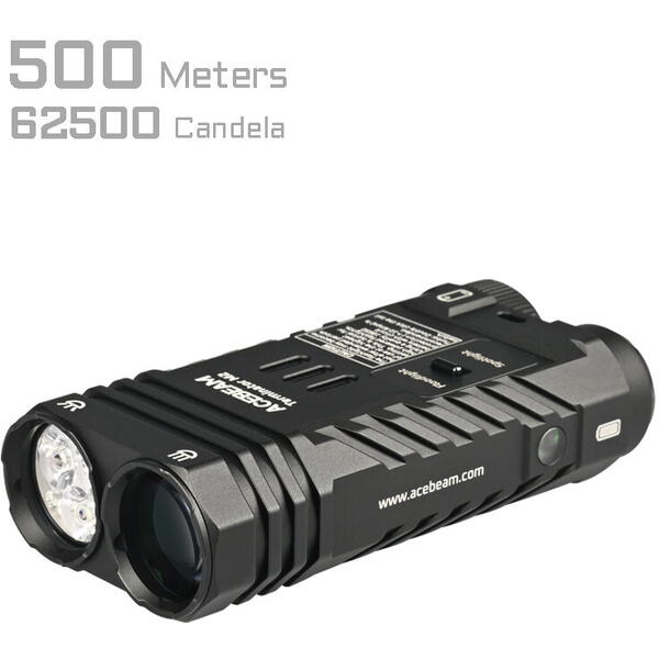 Lanterna Vanatoare Acebeam Terminator M2-X 6500K CW BLACK 3200 lumeni 500 m