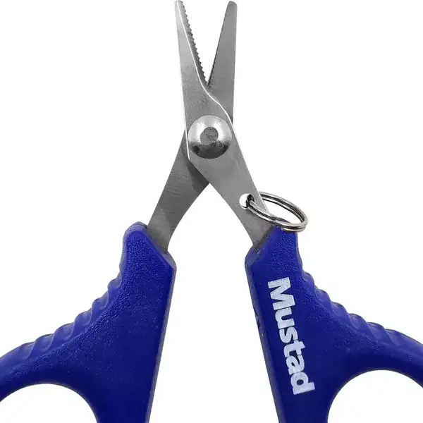 Foarfeca Mustad Serrated Braid Scissor Blue 10.2cm