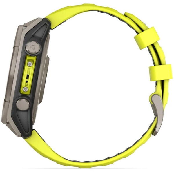 Ceas Garmin Fenix 8 Solar Sapphire Graphite/Yellow