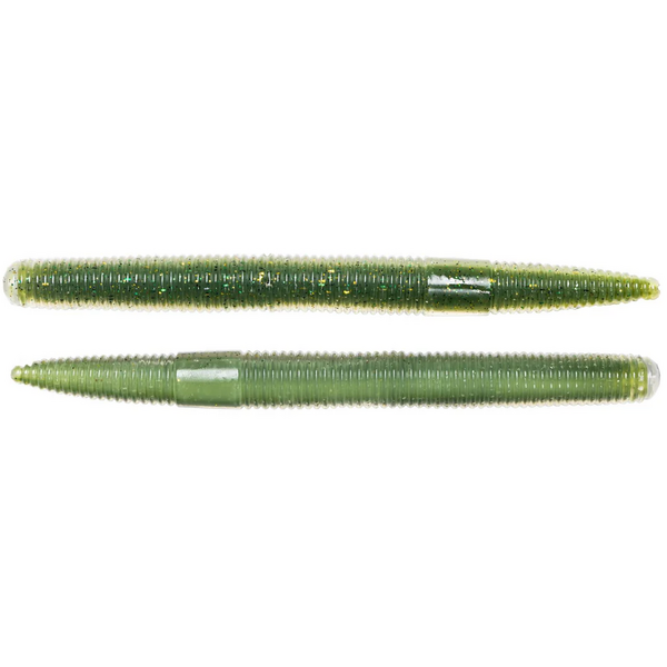 Live Target Stick Worm 12.5cm 12.7g Green/Cream 8buc