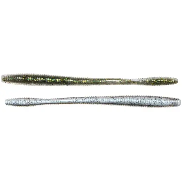 Live Target Straight Worm 14cm 14g Green/Pearl 10buc