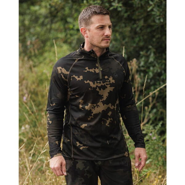 Bluza Korda Kool Zip Jersey Dark Camo UPF50+ marime 2XL