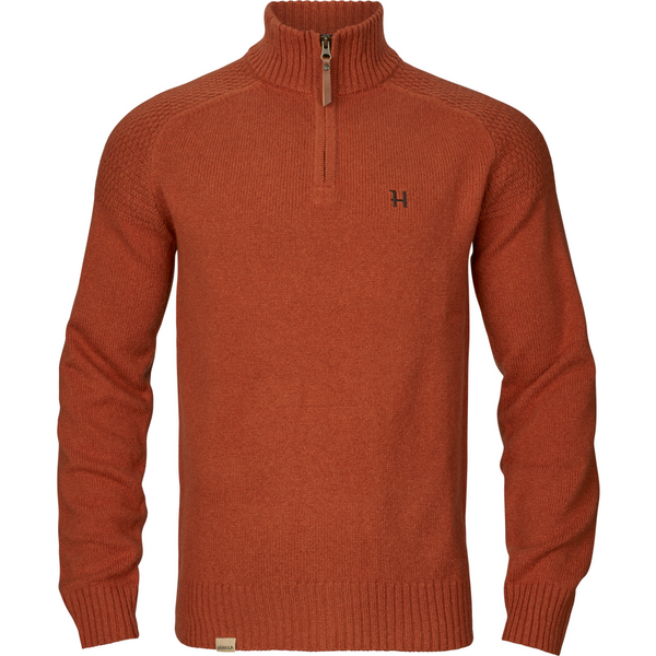 Pulover Harkila Vincent Merino Half Zip Bombay Brown