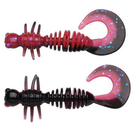 Berkley Power Curly 4cm Salmon Egg Red/Black 12buc