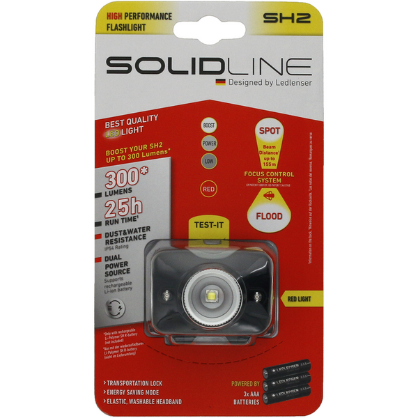 Lanterna Ledlenser Cap Solidline SH2 200Lm