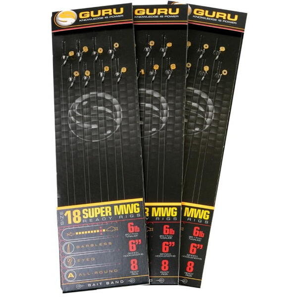 Carlige legate Guru Banded Ready Rigs nr.16 0.17mm 15cm 8buc