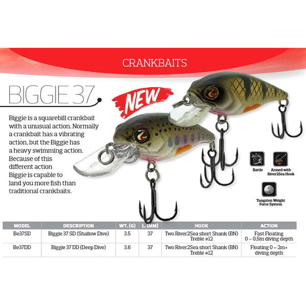 Vobler River2Sea Biggie 37DD 3.7cm 3.6g Delta Craw 15 F